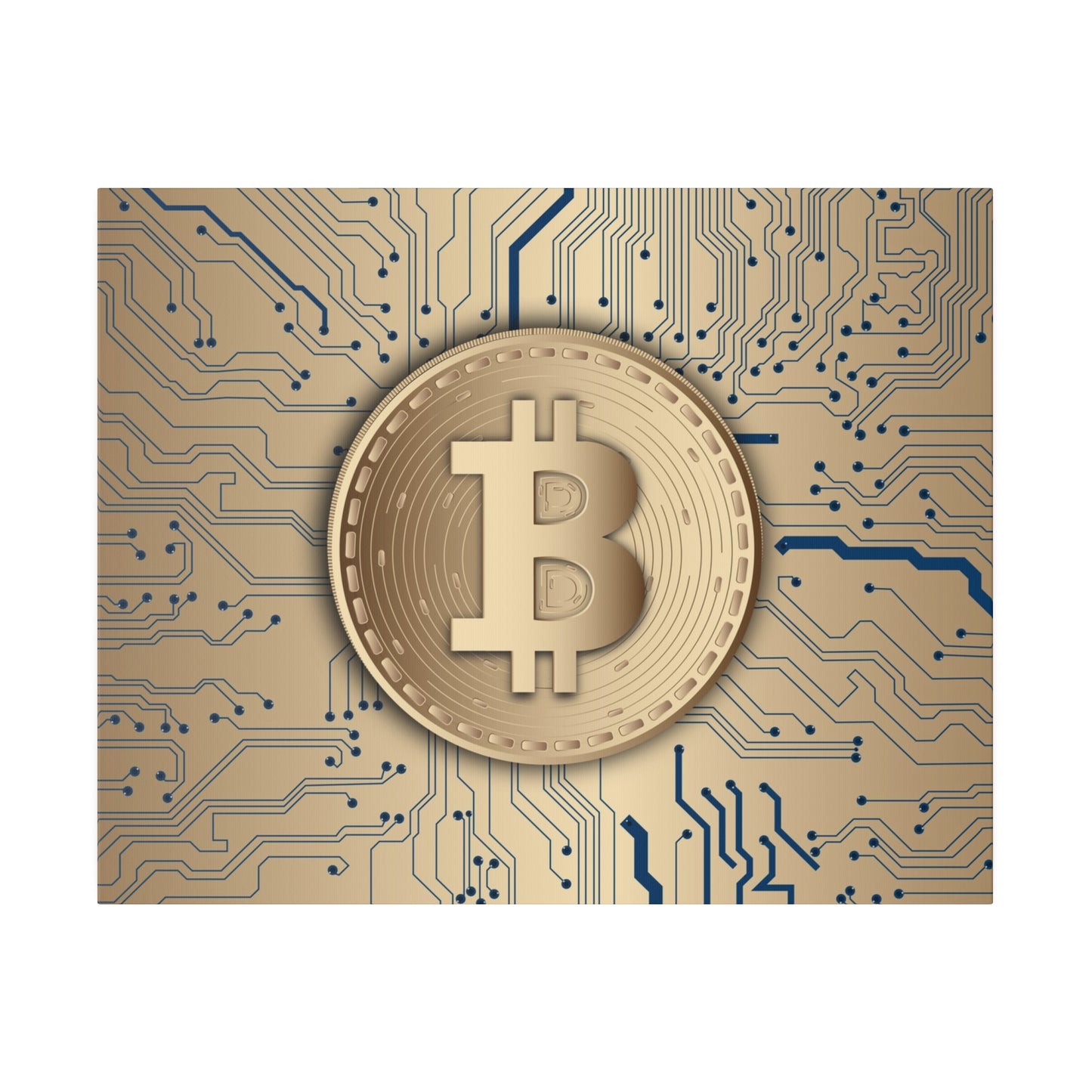 Bitcoin Circuitry Art Print - Modern Wall Décor for Tech Enthusiasts