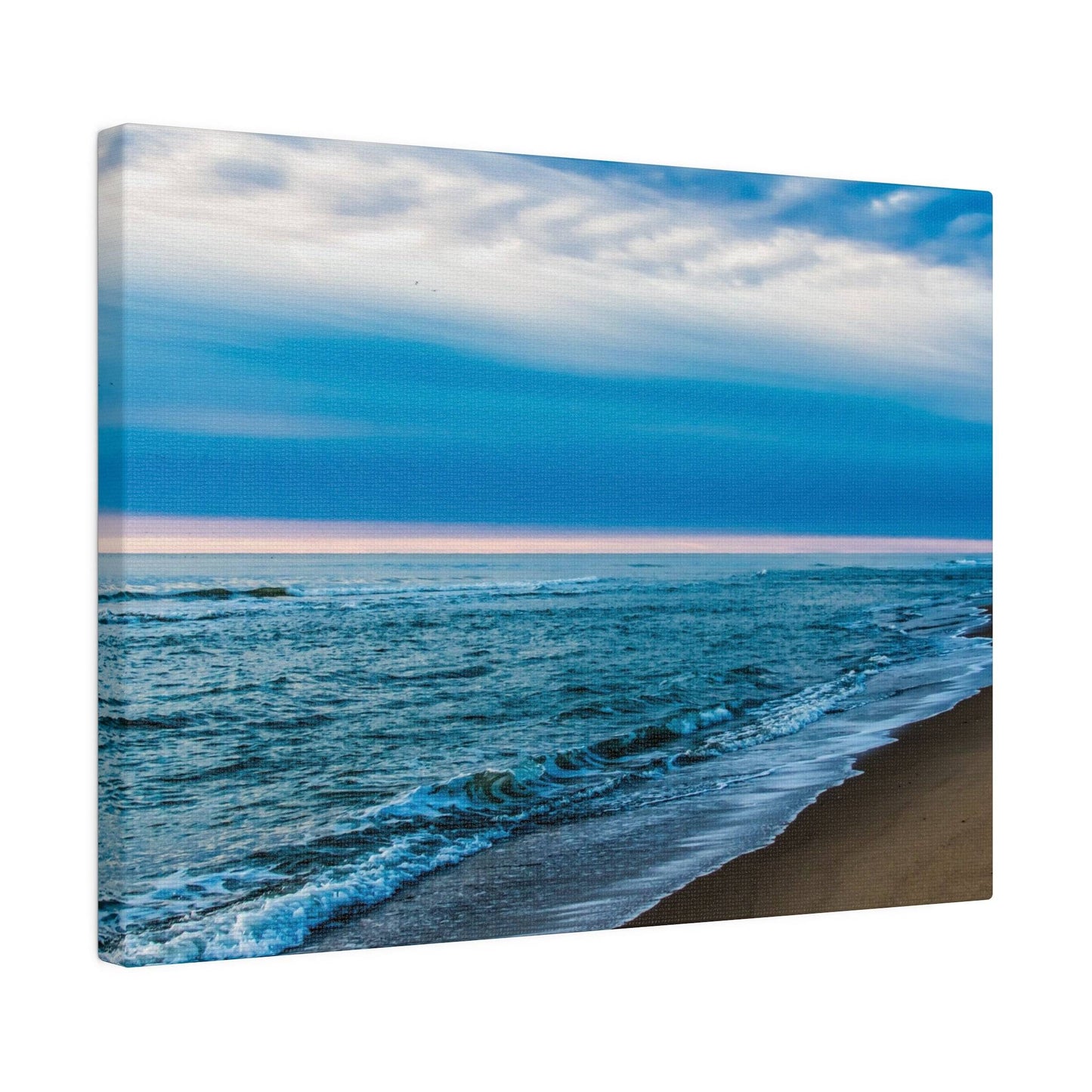 a picture of a beach with waves coming in