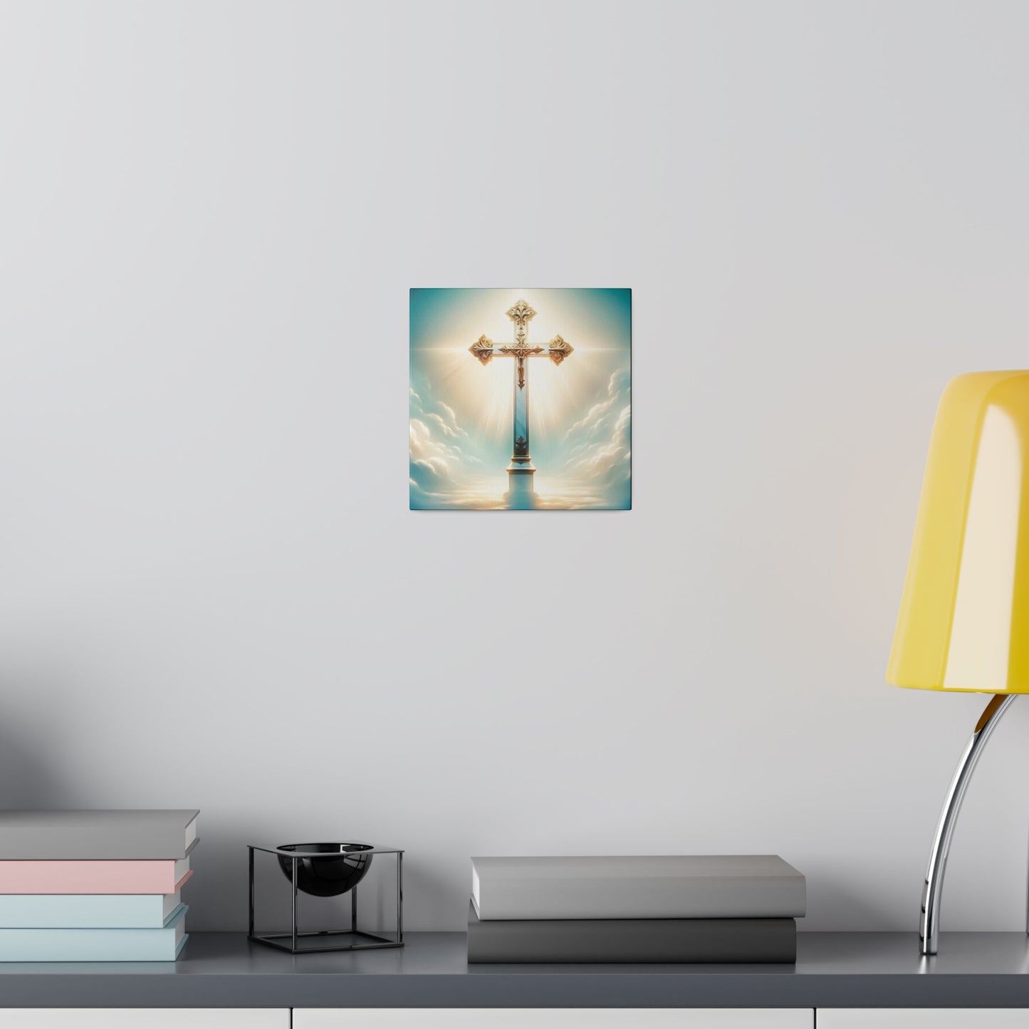 Divine Light: Heavenly Cross Canvas Art