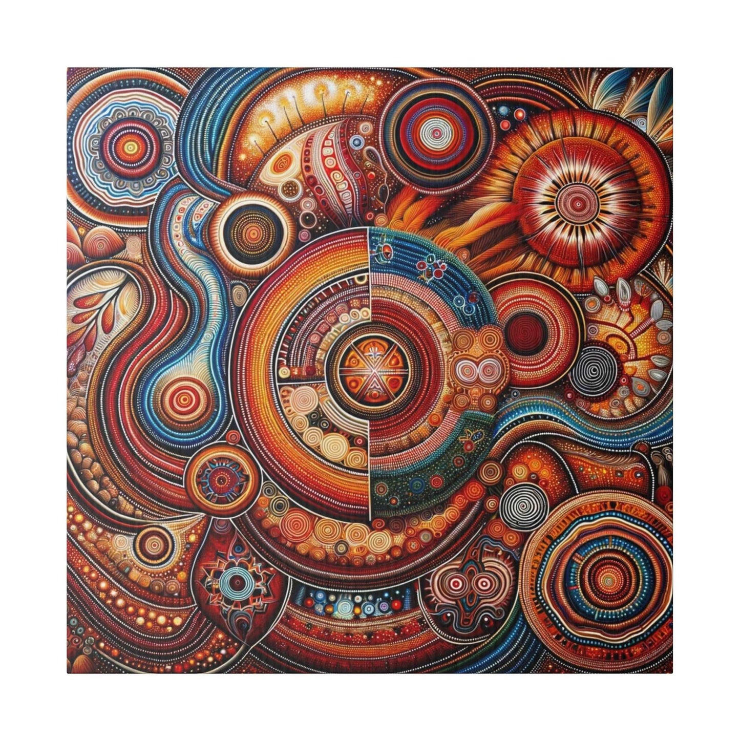 Aboriginal Art Inspired: Cosmic Rhythms Canvas Print
