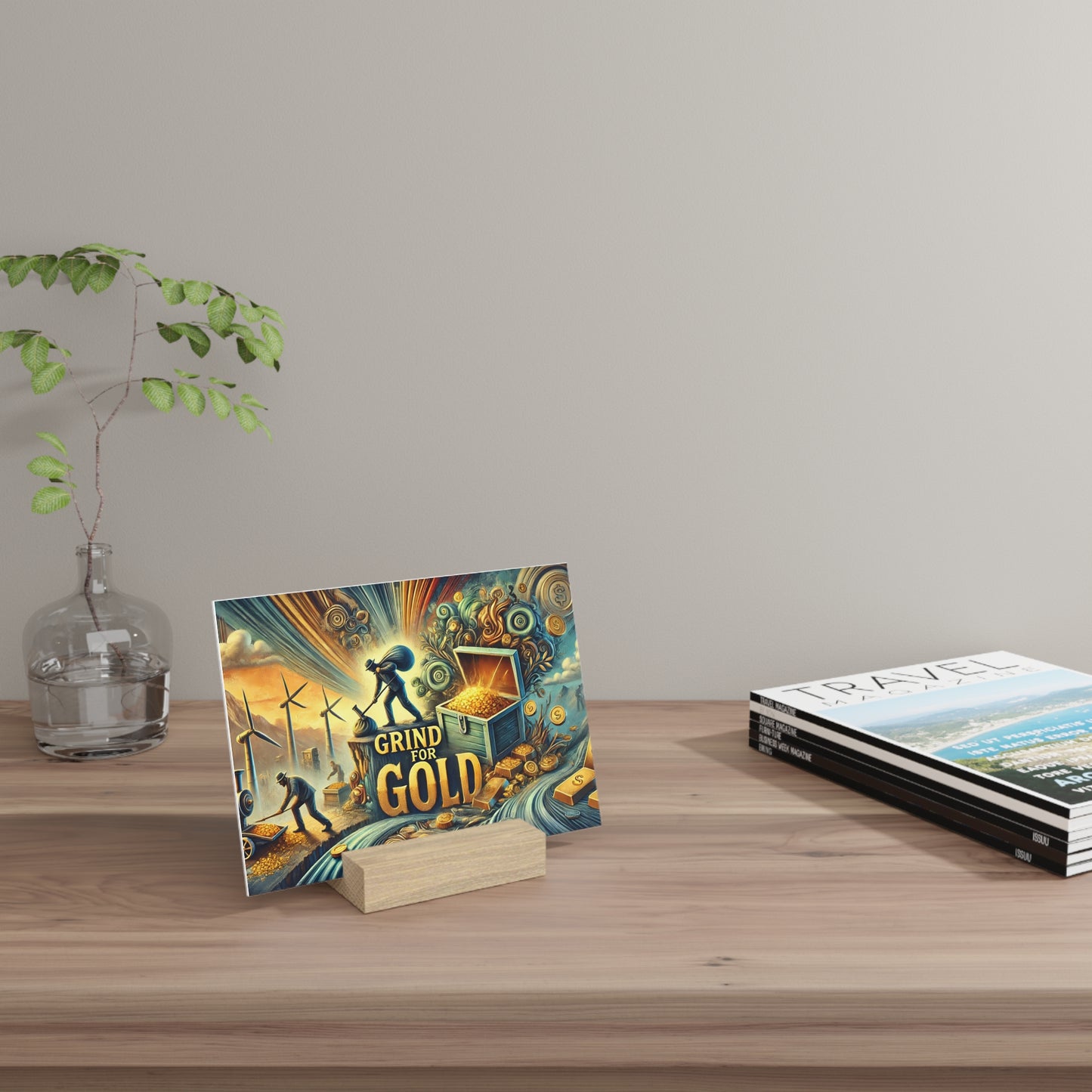 Grind for Gold: Motivational Gallery Board – Inspirational Art