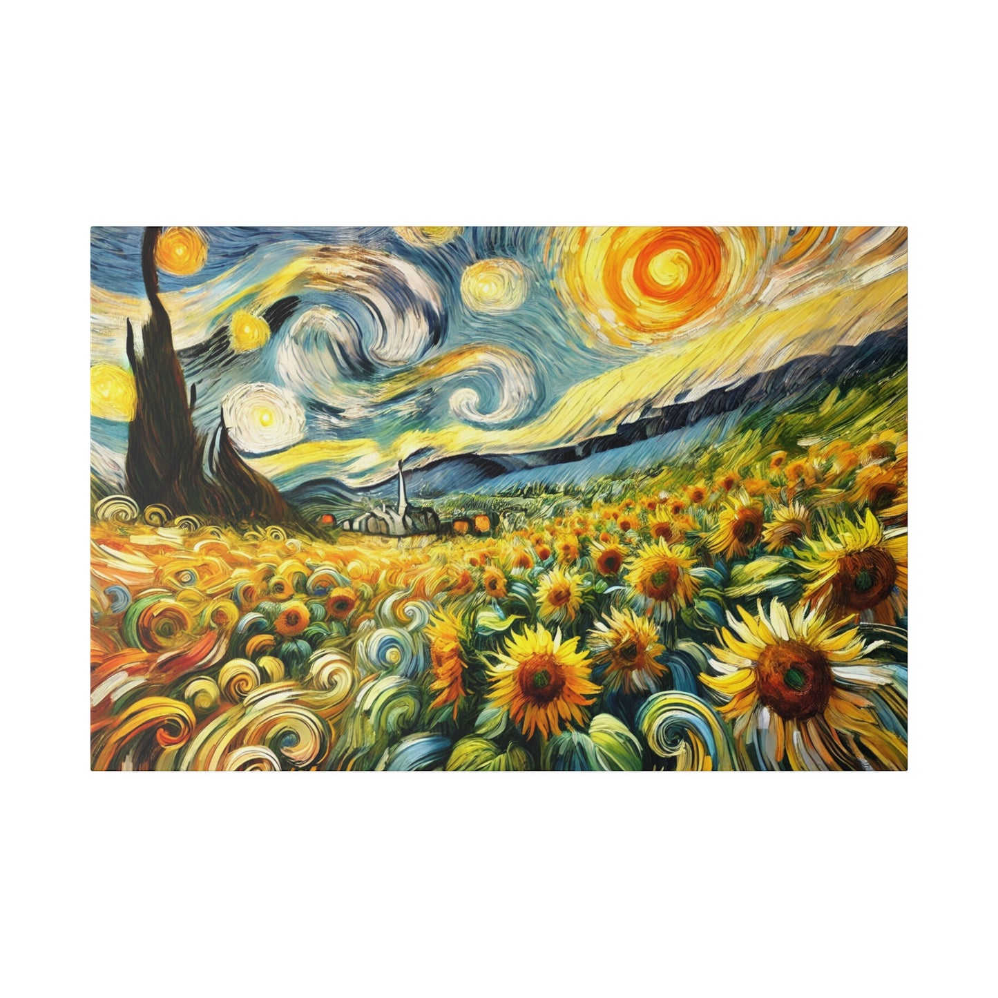 Sunflower Dreamscape - Field of Sunflowers Canvas Art in Van Gogh Style