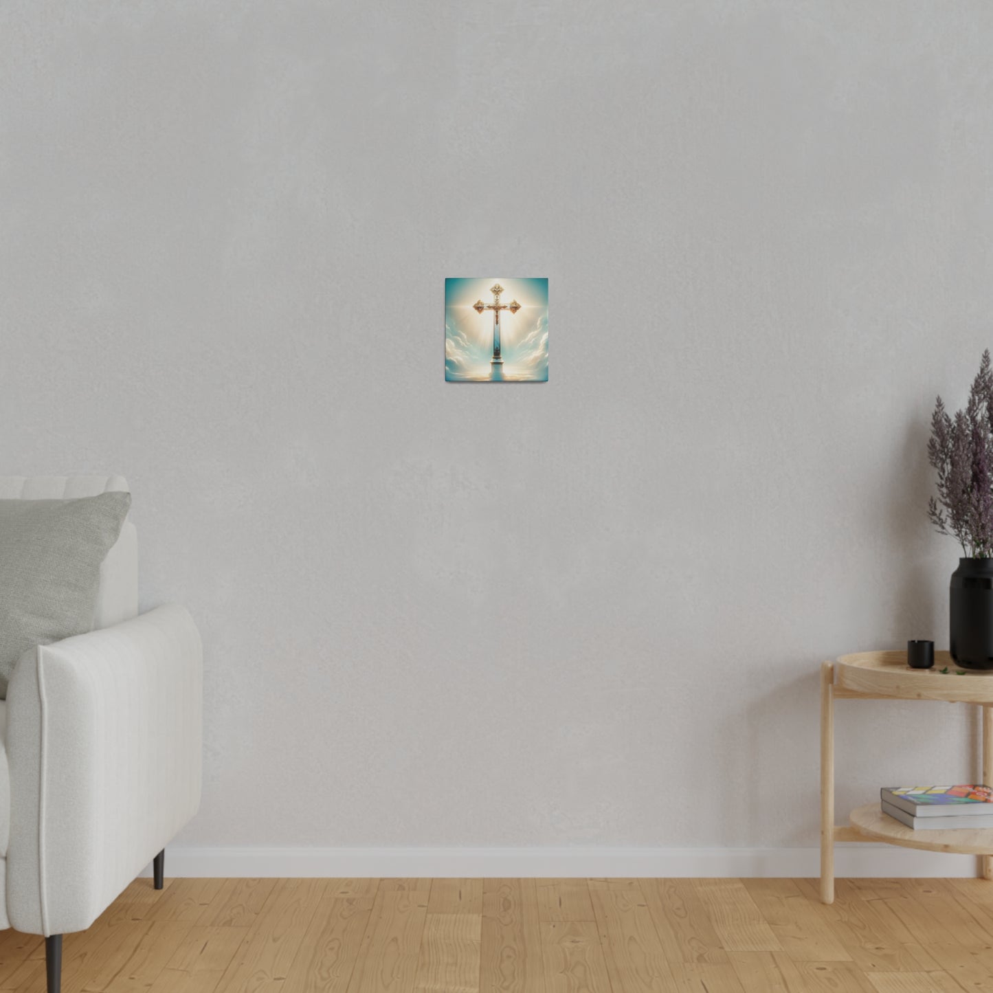 Divine Light: Heavenly Cross Canvas Art