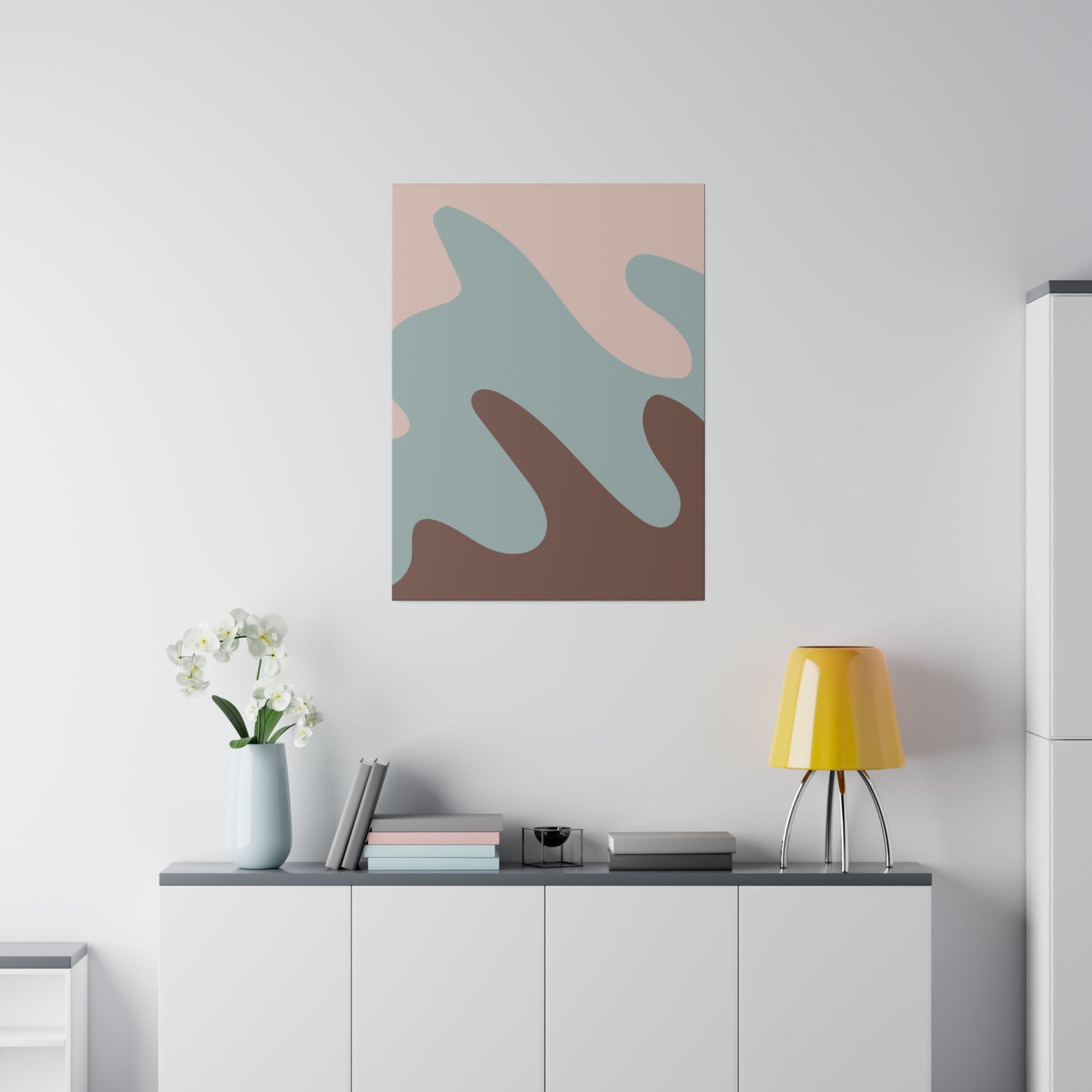 Pastel-hued abstract art piece with a minimalist design and calming color palette.