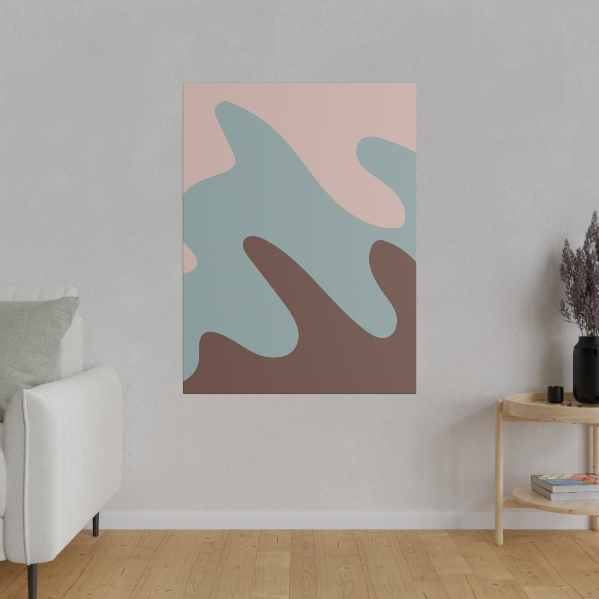 Stylish wall art featuring an abstract composition in calming colors.