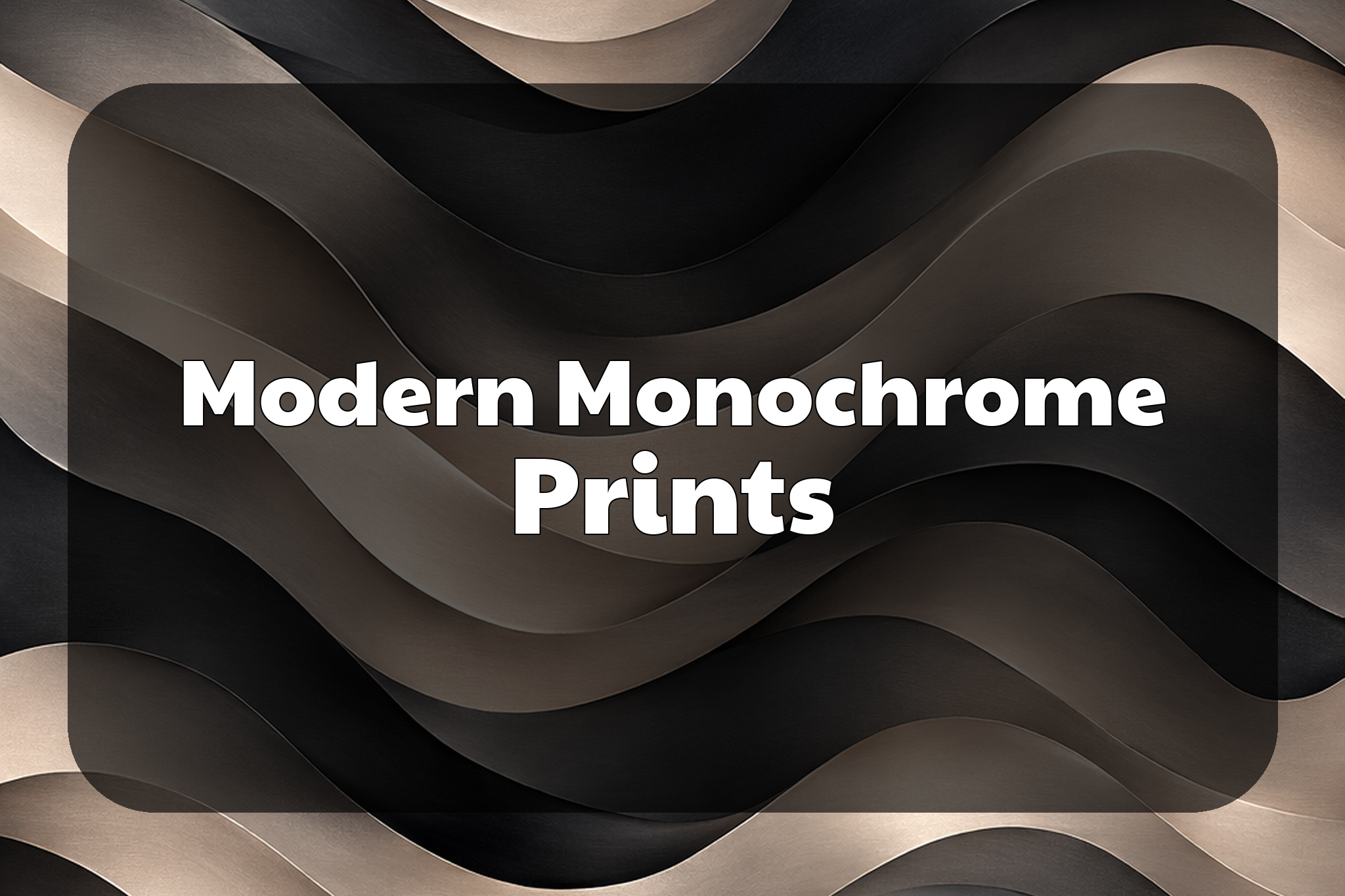 luxury flowing wave background featuring Modern Monochrome Prints with subtle dimensional shading