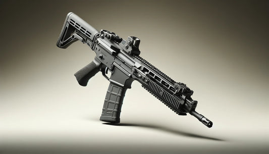 An AK-12 assault rifle displayed in a clean, detailed manner against a neutral background. 
