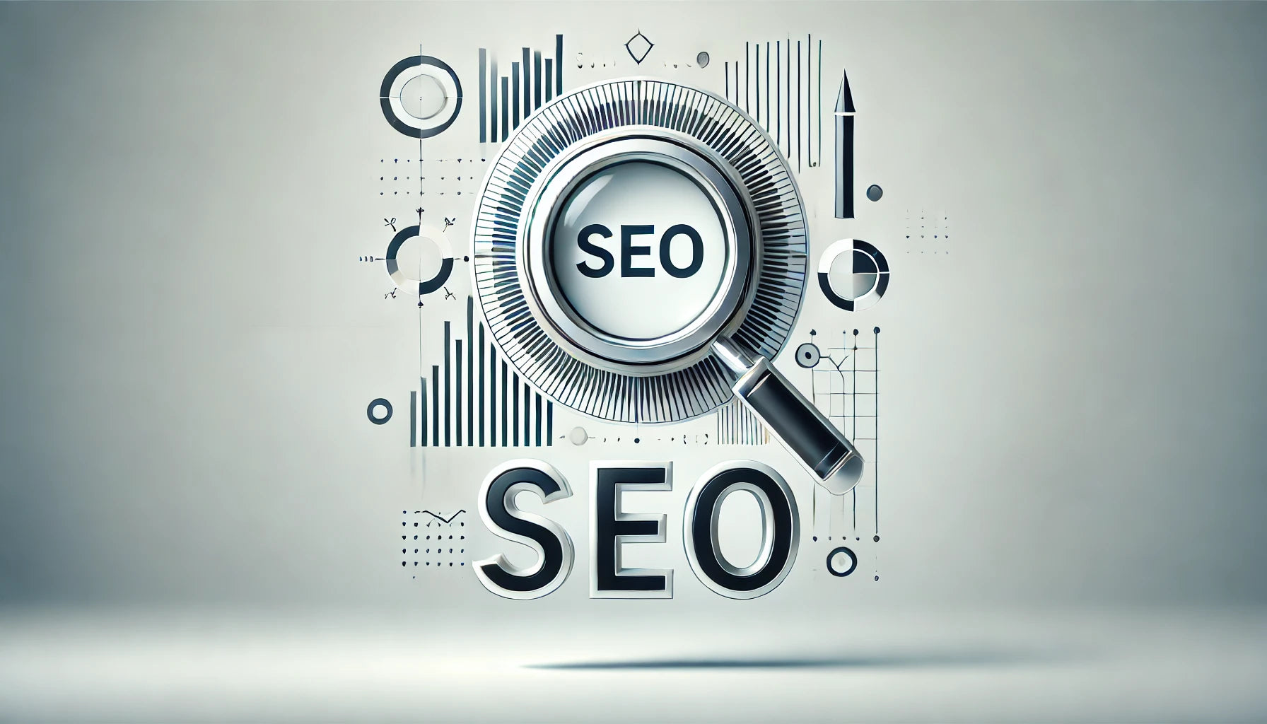  landscape view design with the word “SEO” prominently displayed.