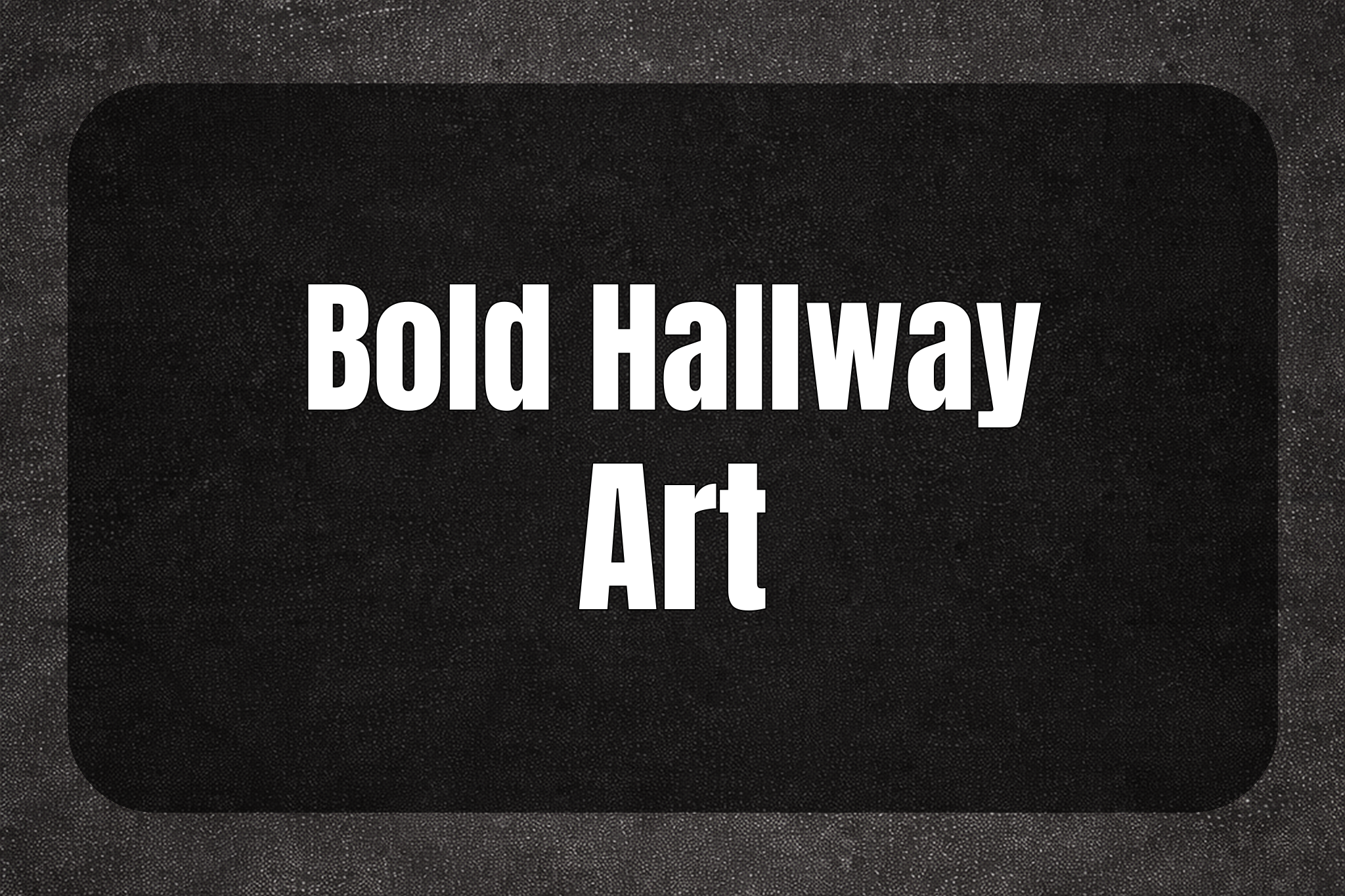 dark decorative wall surface showing Bold Hallway Art with matte plaster grain