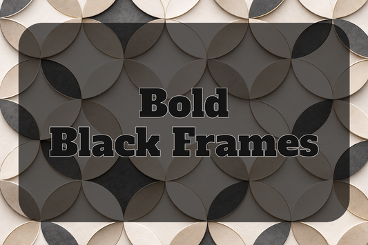 modern round scale geometric pattern presenting Bold Black Frames with curved layered textures