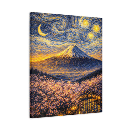 Mount Fuji Under a Starry Sky – Van Gogh Inspired canvas wall art, product image 41 of 64