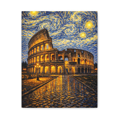 The Colosseum Under a Starry Sky – Van Gogh Inspired Canvas Print in Van Gogh style canvas art, product image 3 of 60