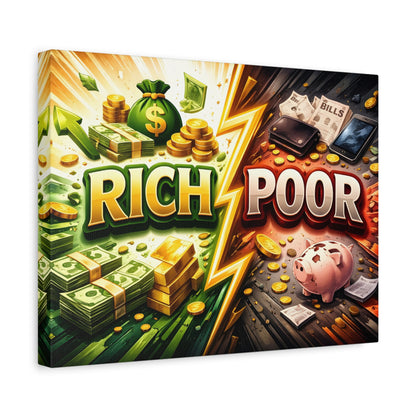 Rich vs Poor Abstract Money Mindset Canvas Canvas image 28