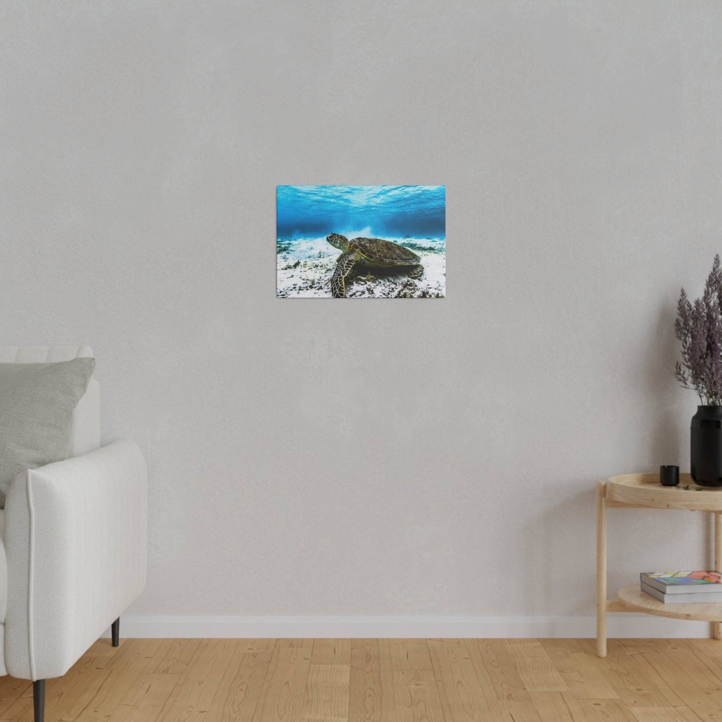 Reef Guardian: Sea Turtle Underwater Canvas Art