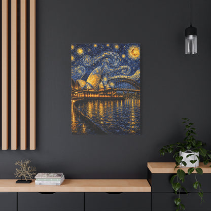 Sydney Opera House in a Starry Dream – Van Gogh Inspired Canvas Print in Van Gogh style canvas art, product image 54 of 60