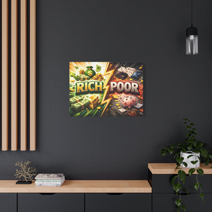 Rich vs Poor Abstract Money Mindset Canvas Canvas image 57