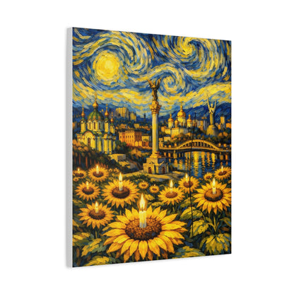 Kyiv Under a Starry Sky – Van Gogh Inspired Canvas Print in Van Gogh style canvas art, product image 37 of 48