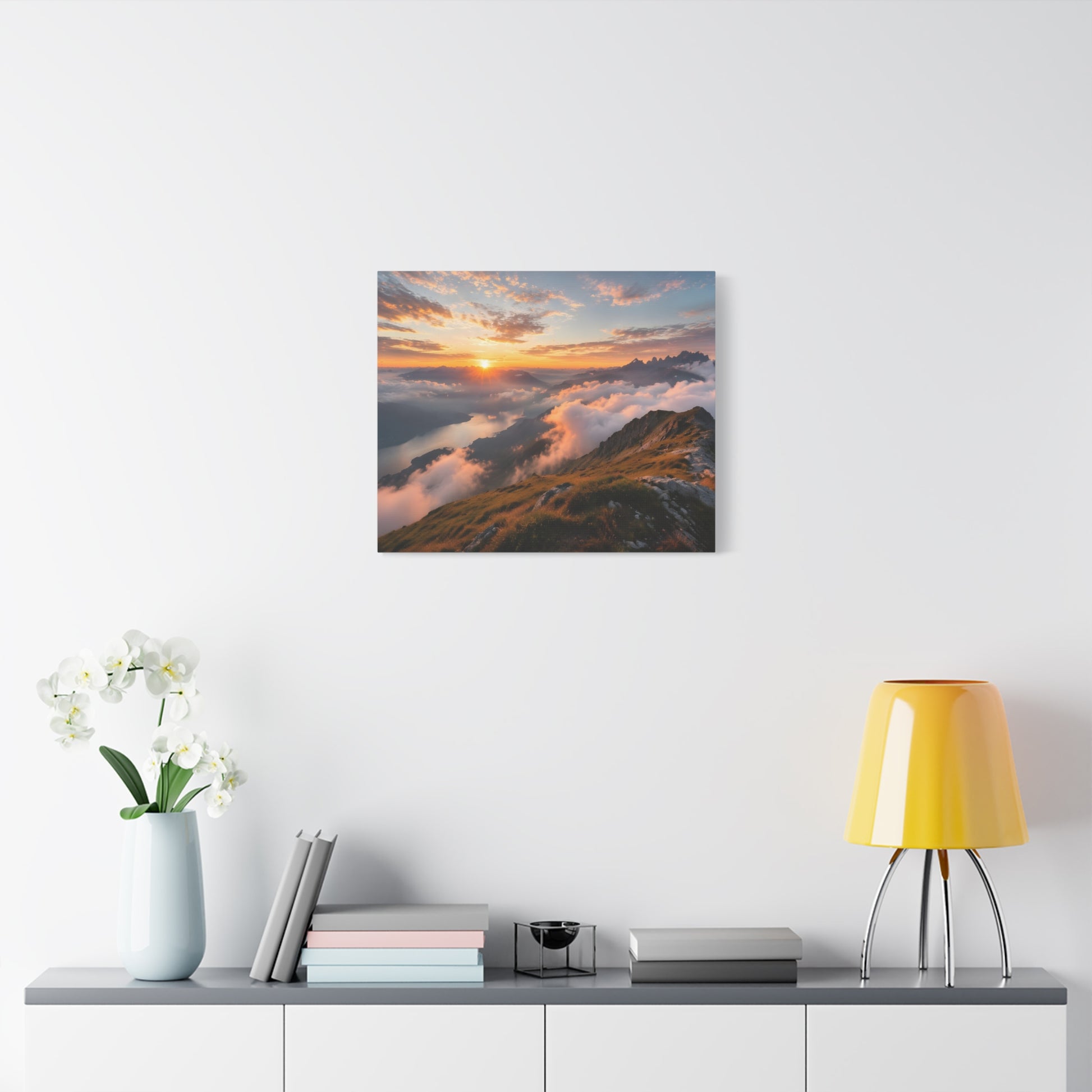 Golden Summit Above the Clouds Canvas Canvas image 49