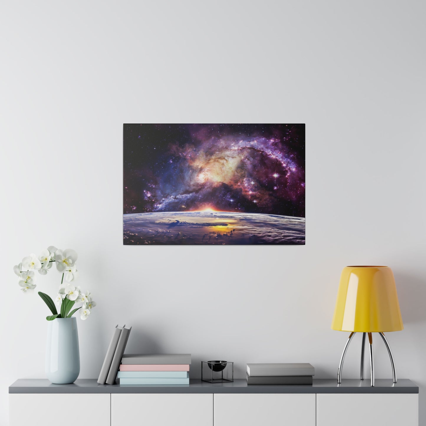 Galactic Vista: Cosmic Dawn Canvas Art