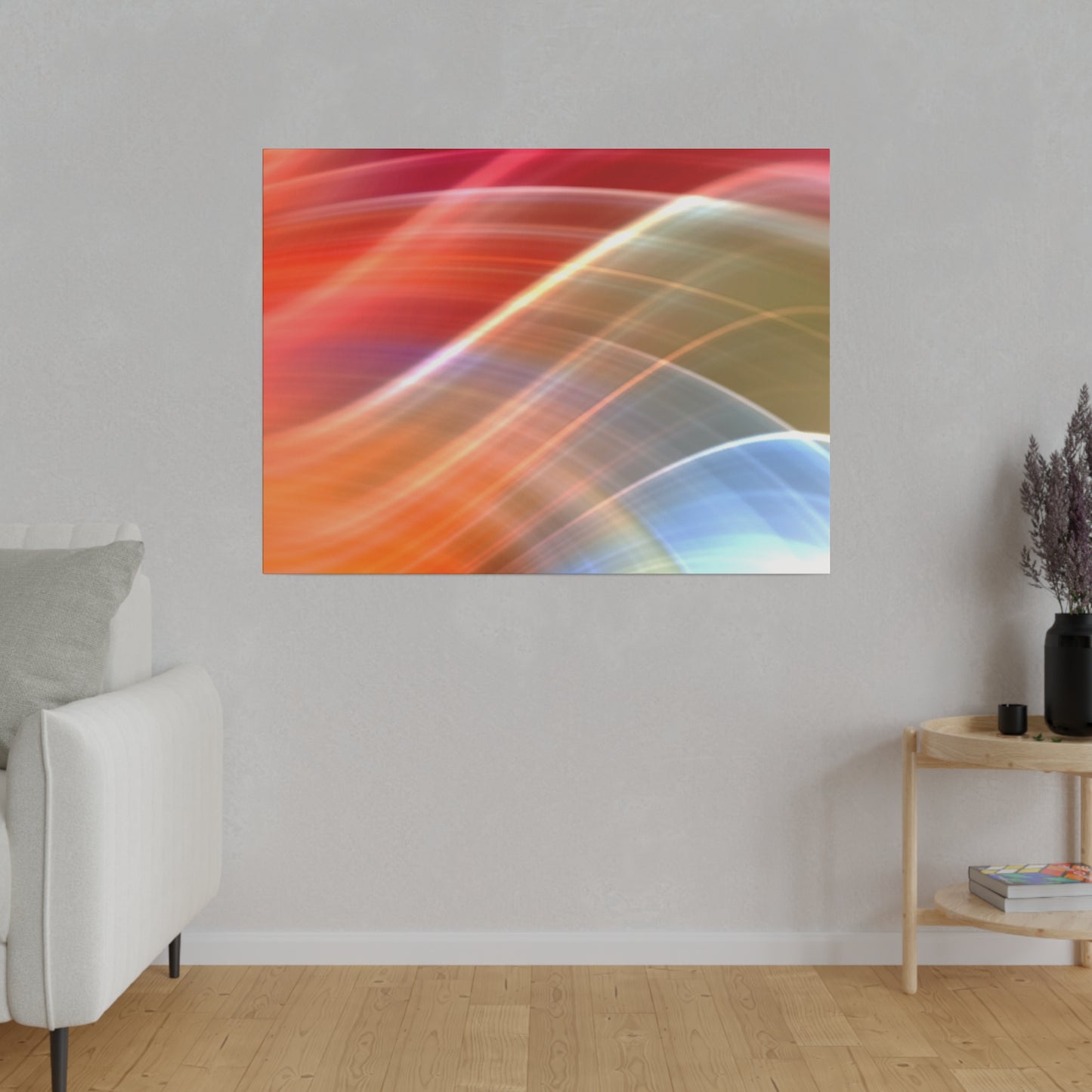 Radiant Waves Abstract Art Canvas Wall Art