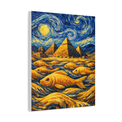 Golden Currents Over Giza – Van Gogh Inspired canvas wall art, product image 29 of 52