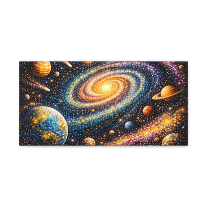 Galaxy Spiral Matte Canvas Wall Art — Colorful Space Planets Decor Canvas image 6