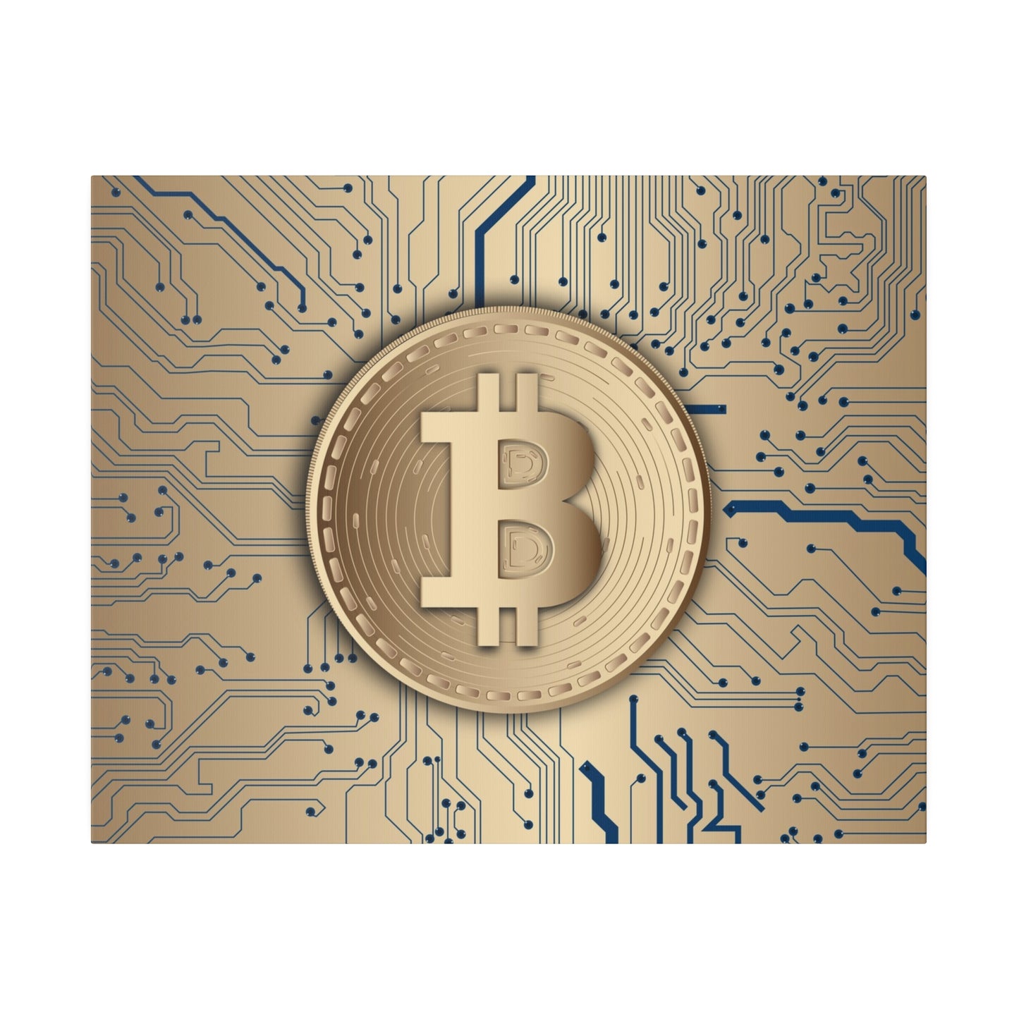 Bitcoin Circuitry Art Print - Modern Wall Décor for Tech Enthusiasts