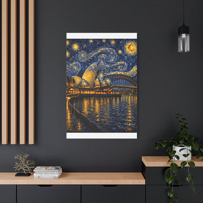 Sydney Opera House in a Starry Dream – Van Gogh Inspired Canvas Print in Van Gogh style canvas art, product image 57 of 60