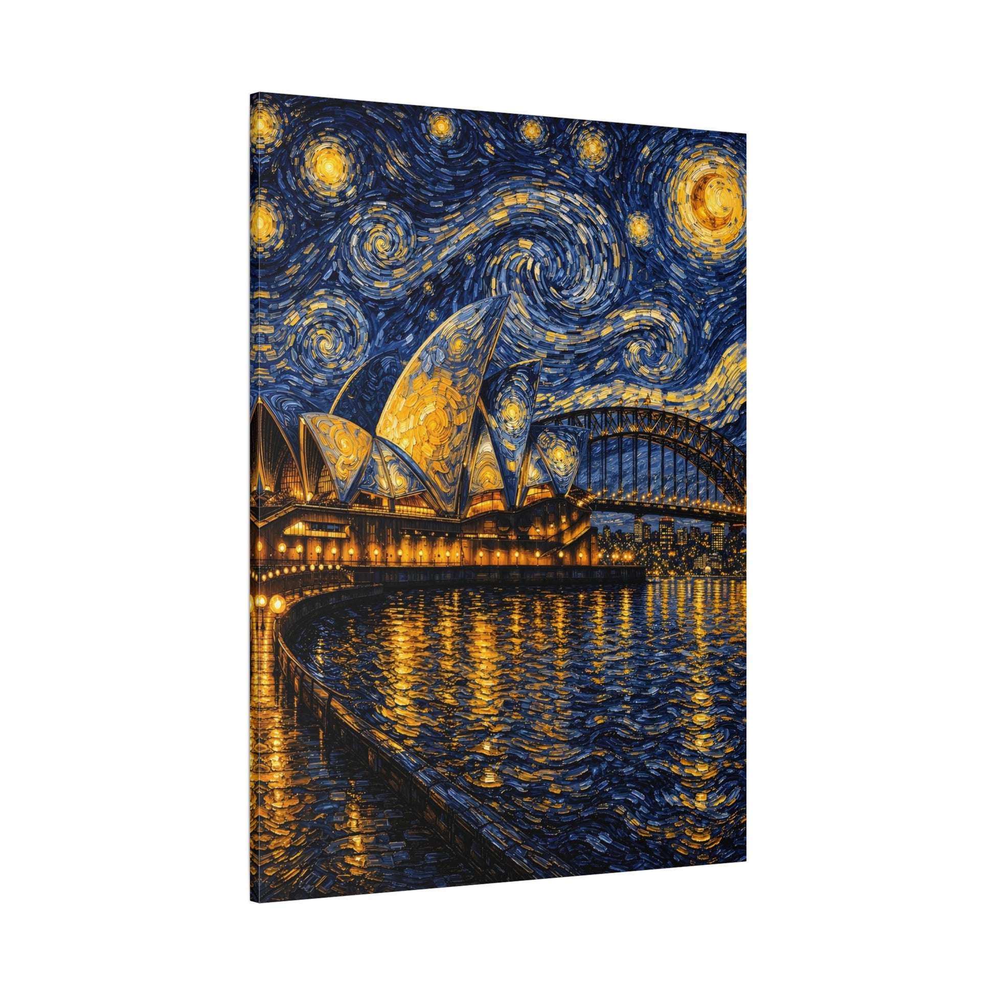 Sydney Opera House in a Starry Dream – Van Gogh Inspired Canvas Print in Van Gogh style canvas art, product image 58 of 60