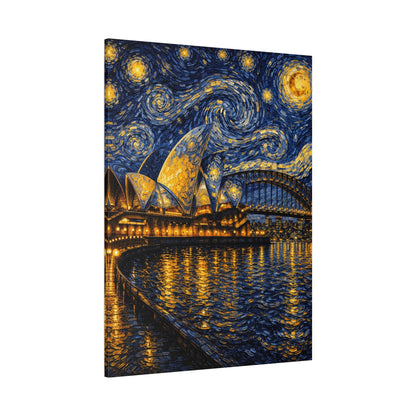 Sydney Opera House in a Starry Dream – Van Gogh Inspired Canvas Print in Van Gogh style canvas art, product image 58 of 60