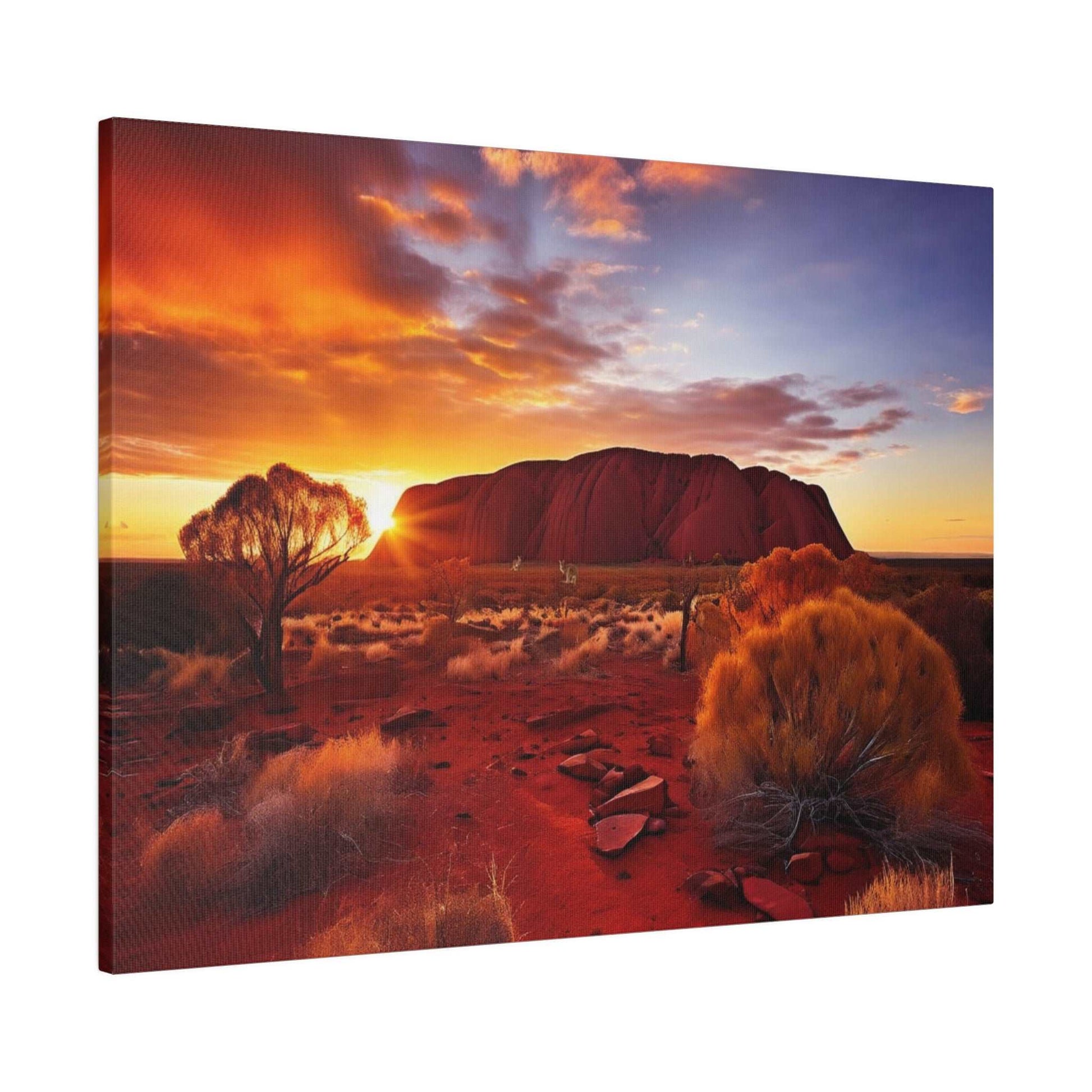 Desert Majesty: Uluru Sunset Canvas Print