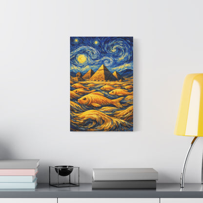 Golden Currents Over Giza – Van Gogh Inspired canvas wall art, product image 27 of 52