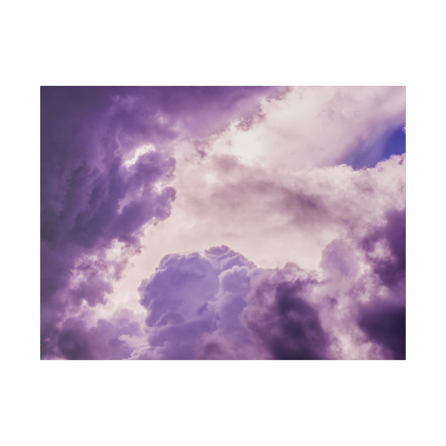 Mystic Purple Cloudscape: Ethereal Sky Canvas Print