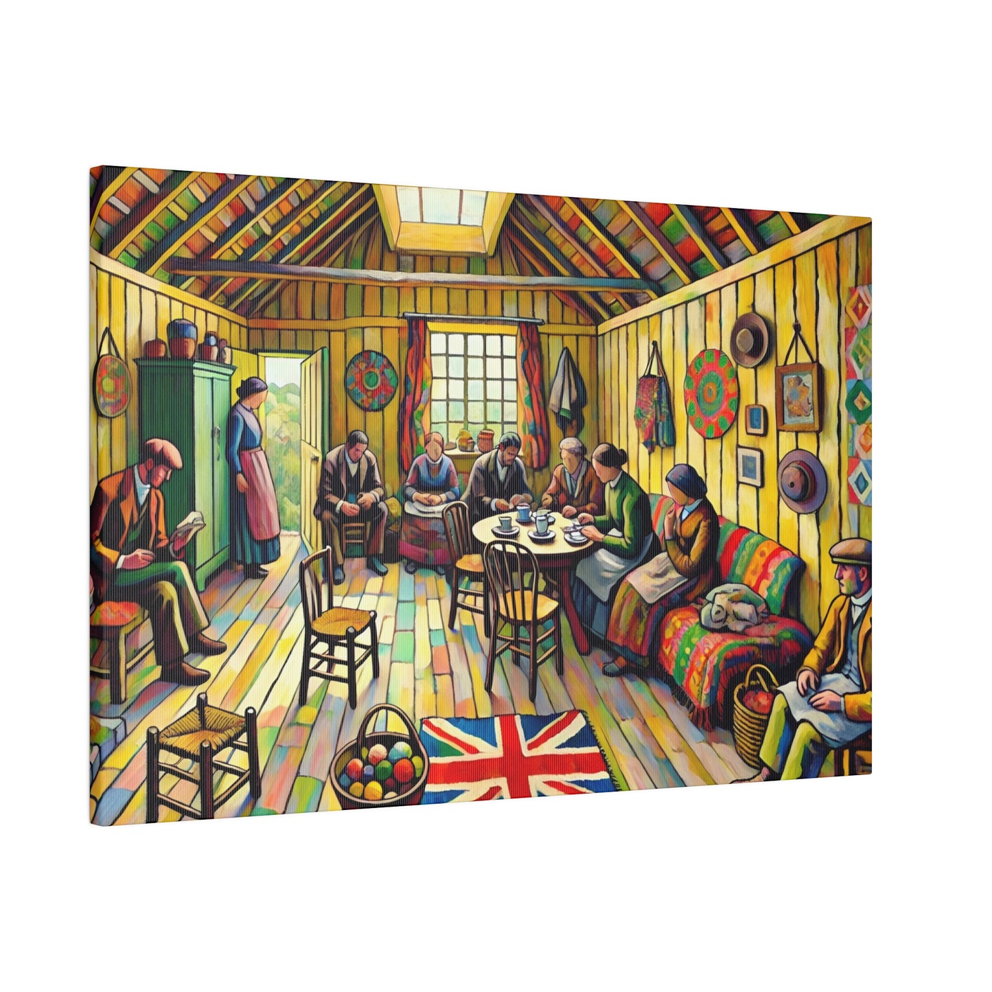 British Tranquillity: Indoor Scene Canvas Print Style Of Paul Gauguin