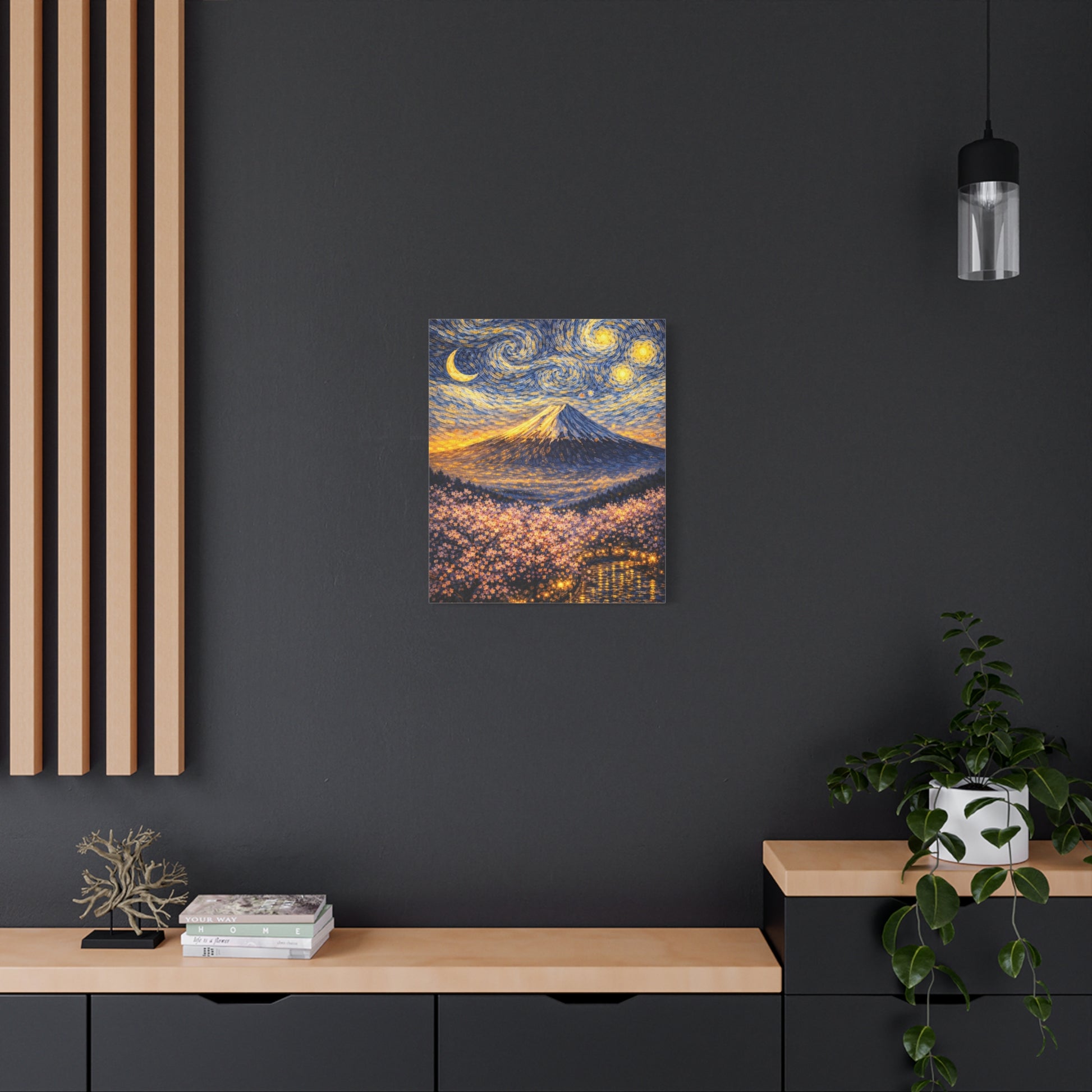 Mount Fuji Under a Starry Sky – Van Gogh Inspired canvas wall art, product image 43 of 64