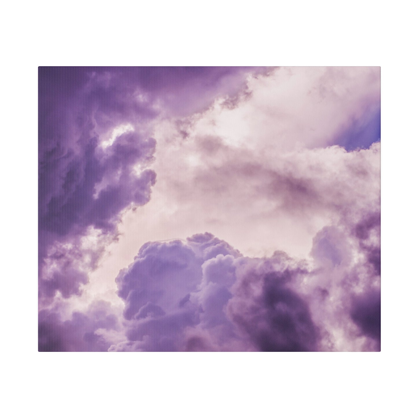 Mystic Purple Cloudscape: Ethereal Sky Canvas Print