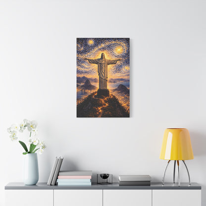 Christ the Redeemer Beneath a Starry Sky – Van Gogh Inspired canvas wall art, product image 45 of 64