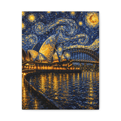 Sydney Opera House in a Starry Dream – Van Gogh Inspired Canvas Print in Van Gogh style canvas art, product image 3 of 60