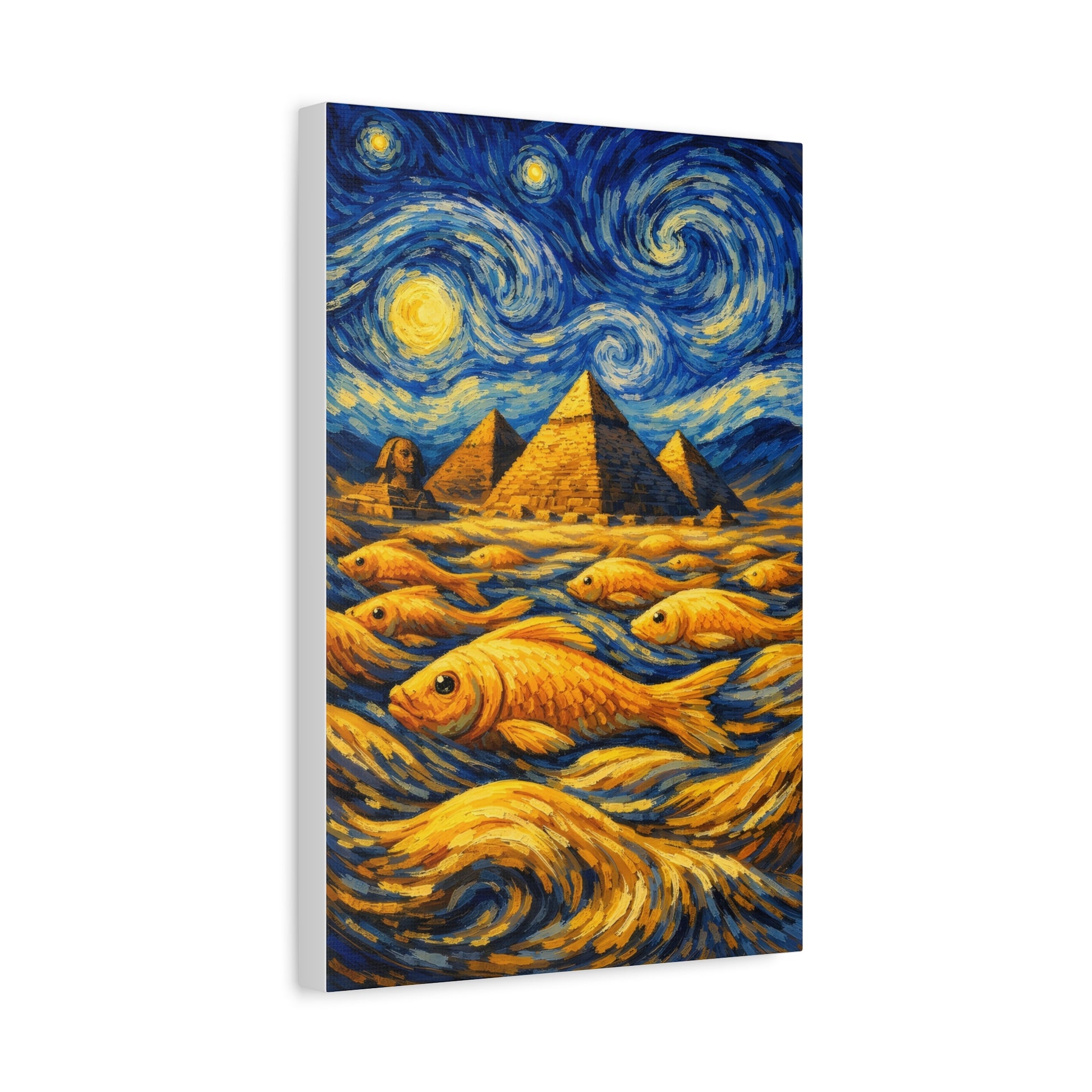 Golden Currents Over Giza – Van Gogh Inspired canvas wall art, product image 26 of 52