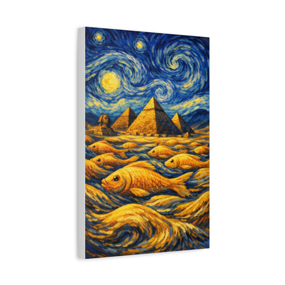 Golden Currents Over Giza – Van Gogh Inspired canvas wall art, product image 26 of 52