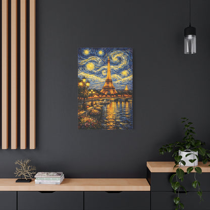 Paris in a Starry Dream – Eiffel Tower Van Gogh Inspired Canvas Print in Van Gogh style canvas art, product image 55 of 64