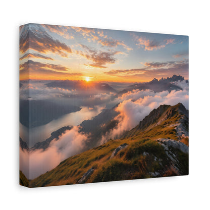 Golden Summit Above the Clouds Canvas Canvas image 21