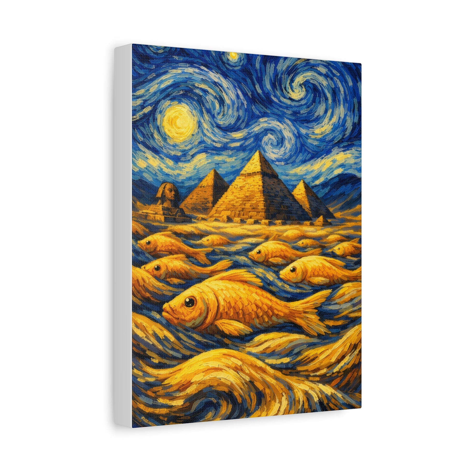 Golden Currents Over Giza – Van Gogh Inspired canvas wall art, product image 17 of 52