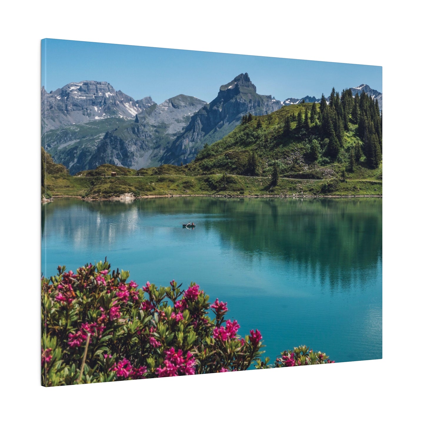 Serene Mountain Lake Landscape Wall Art - Nature Photography Print