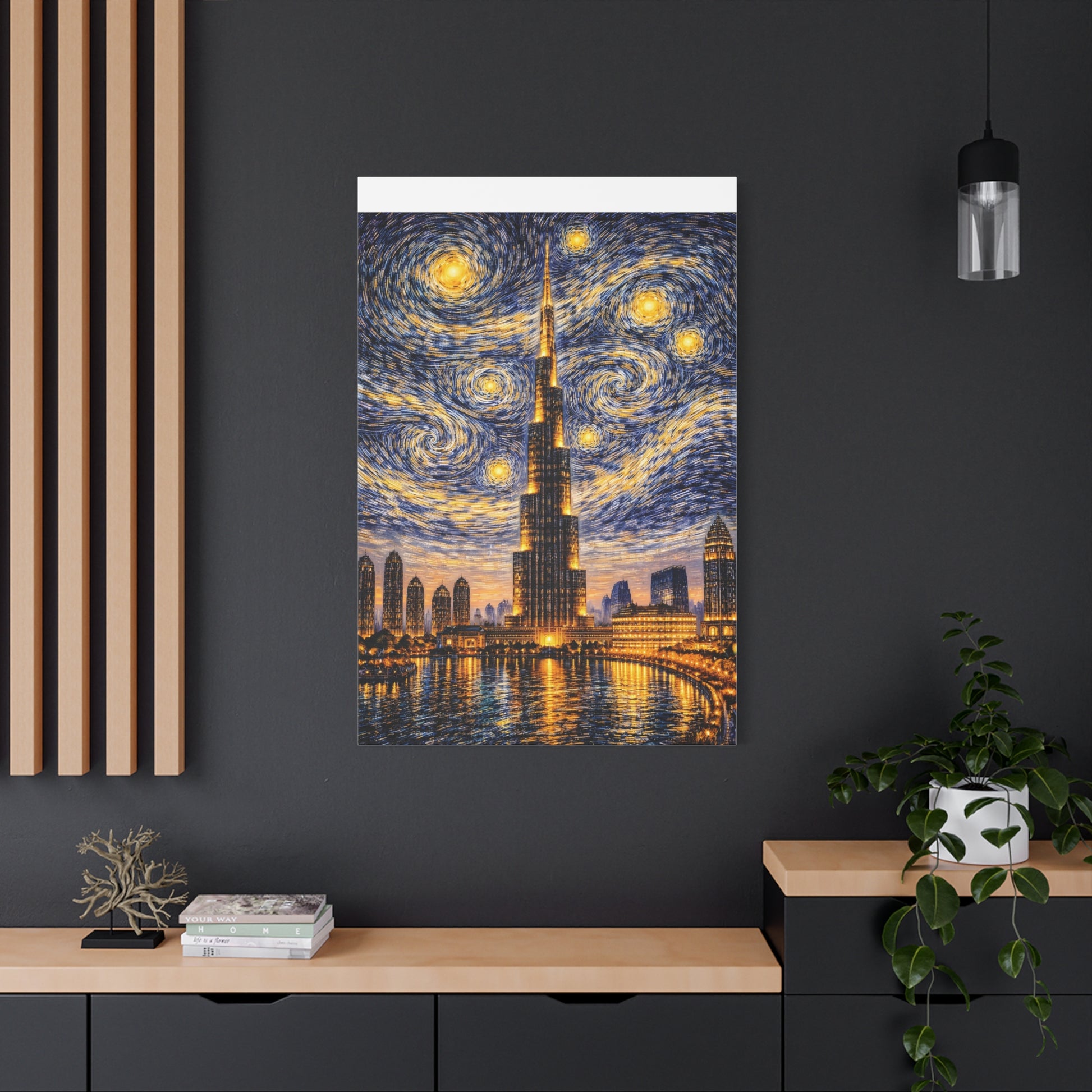 Burj Khalifa Beneath a Starry Sky – Van Gogh Inspired canvas wall art, product image 65 of 68