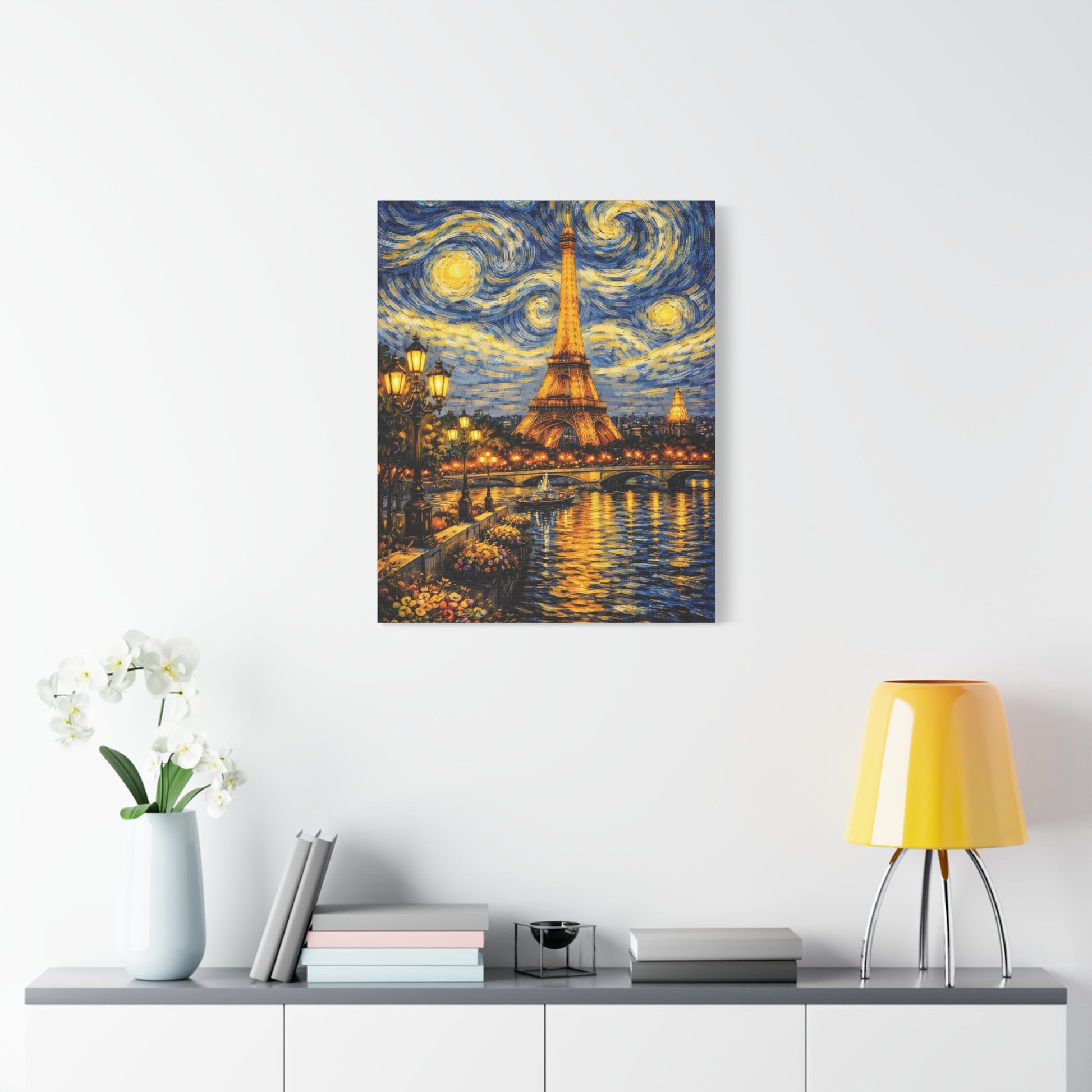 Paris in a Starry Dream – Eiffel Tower Van Gogh Inspired Canvas Print in Van Gogh style canvas art, product image 48 of 64