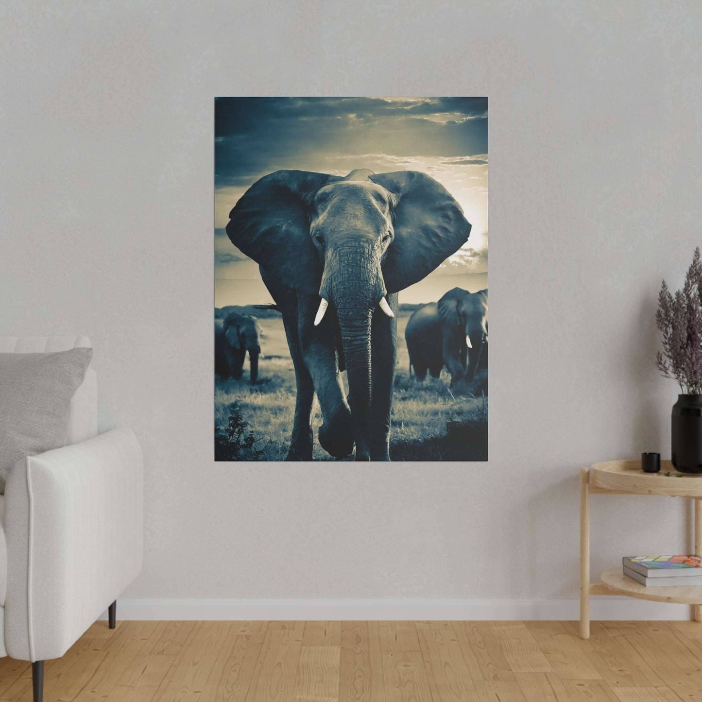 Majestic Elephant Canvas Print - A Glimpse of Wilderness