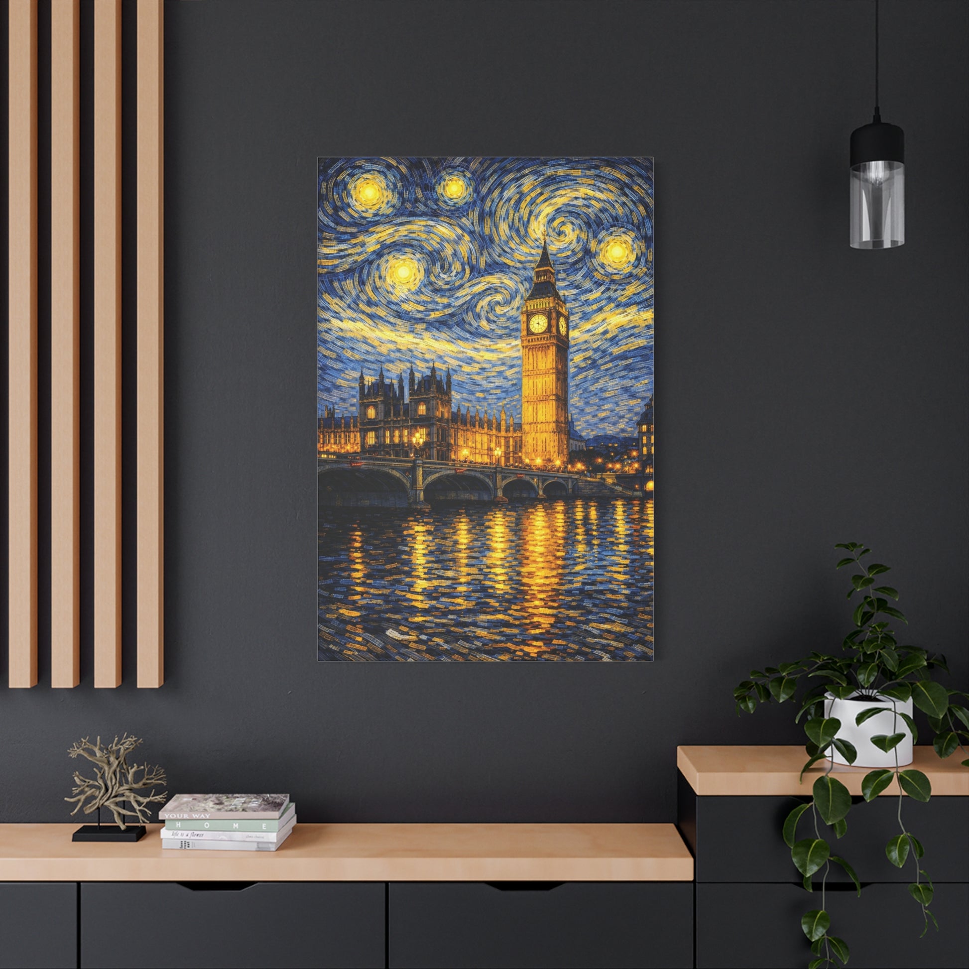Big Ben Beneath a Starry Sky – Van Gogh Inspired Canvas Print in Van Gogh style canvas art, product image 61 of 64