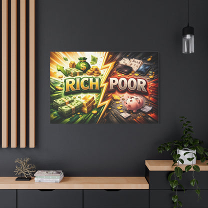Rich vs Poor Abstract Money Mindset Canvas Canvas image 66