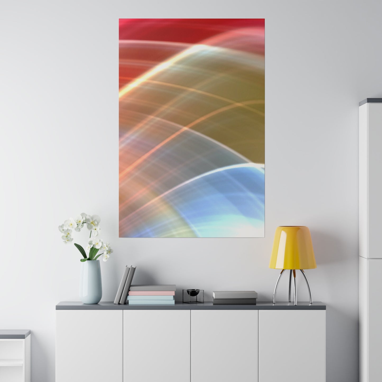 Radiant Waves Abstract Art Canvas Wall Art